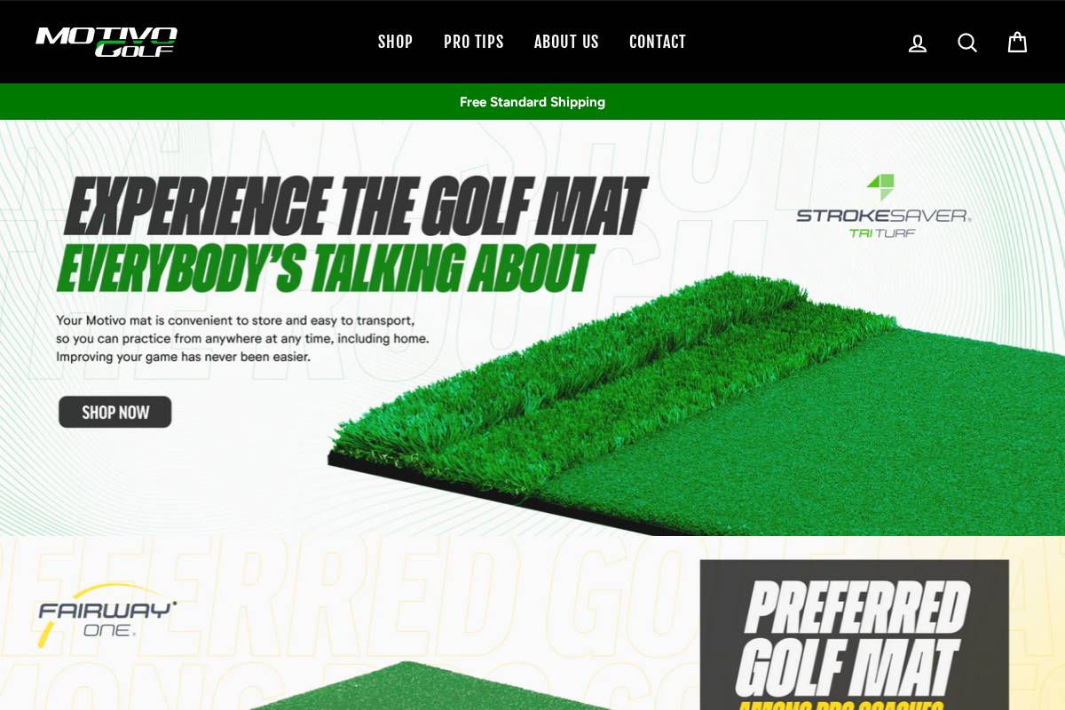 motivogolf.com homepage screenshot