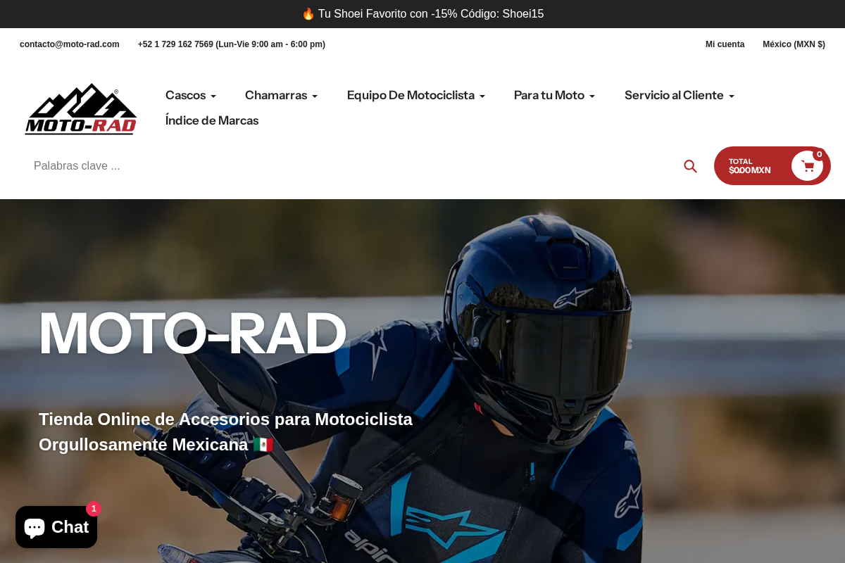 Moto-Rad homepage screenshot