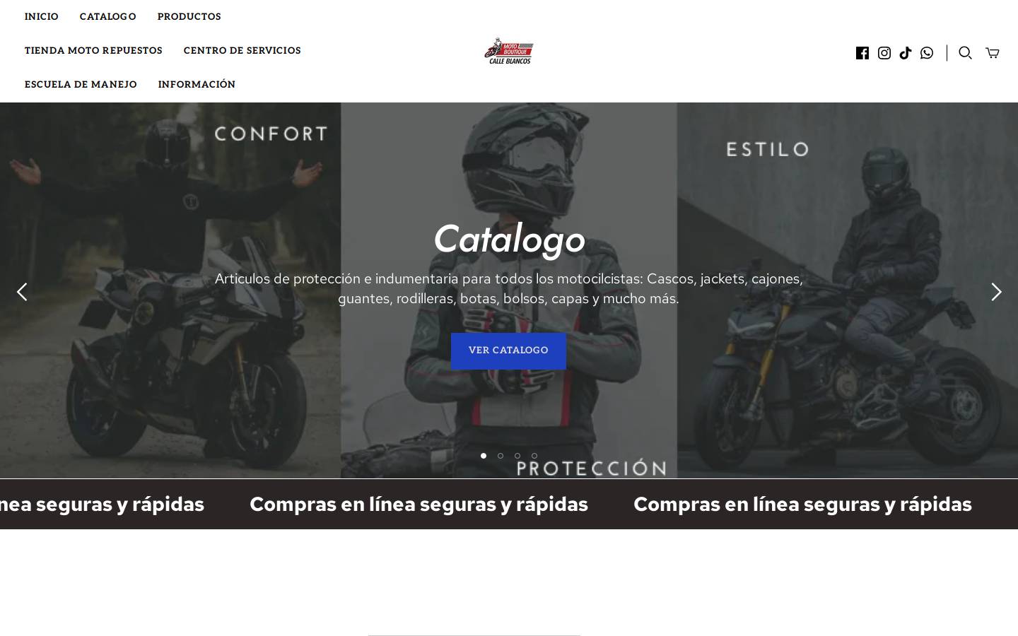 motoboutiquecb.com homepage screenshot