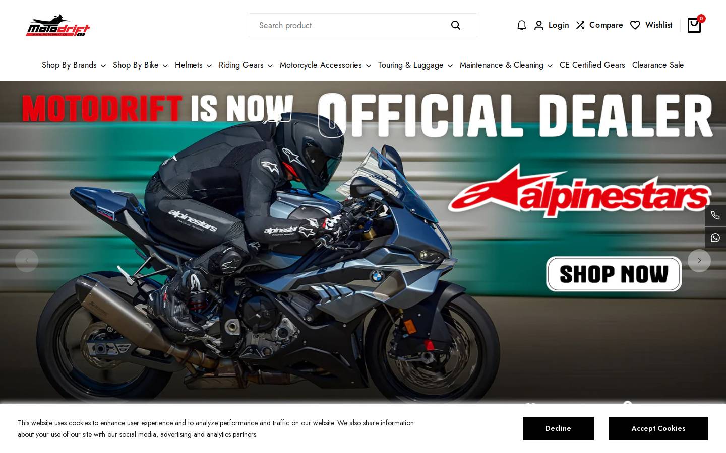 motodrift.co.in homepage screenshot