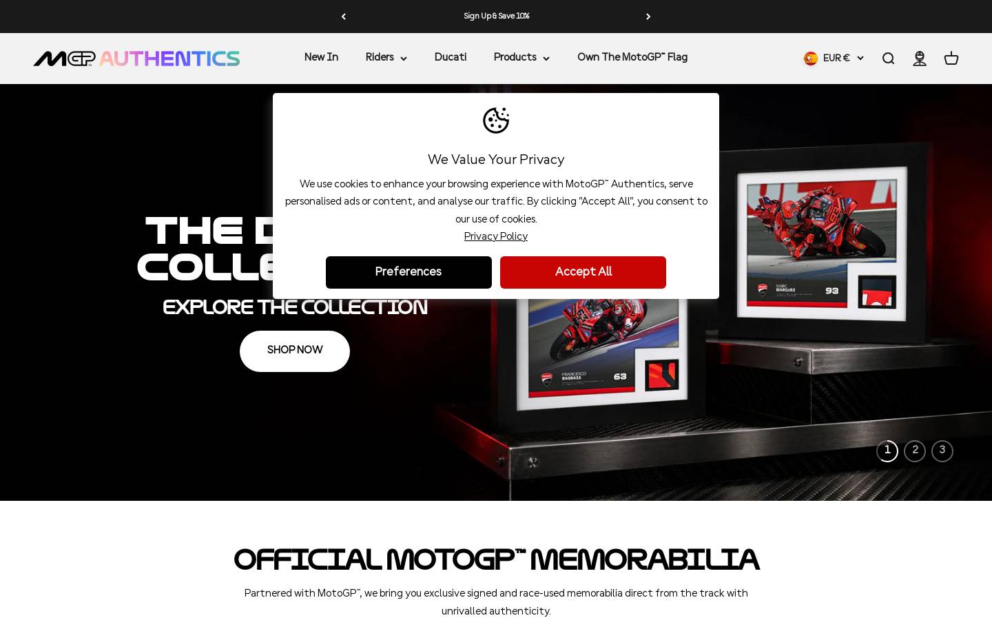 Motogpauthentics homepage screenshot