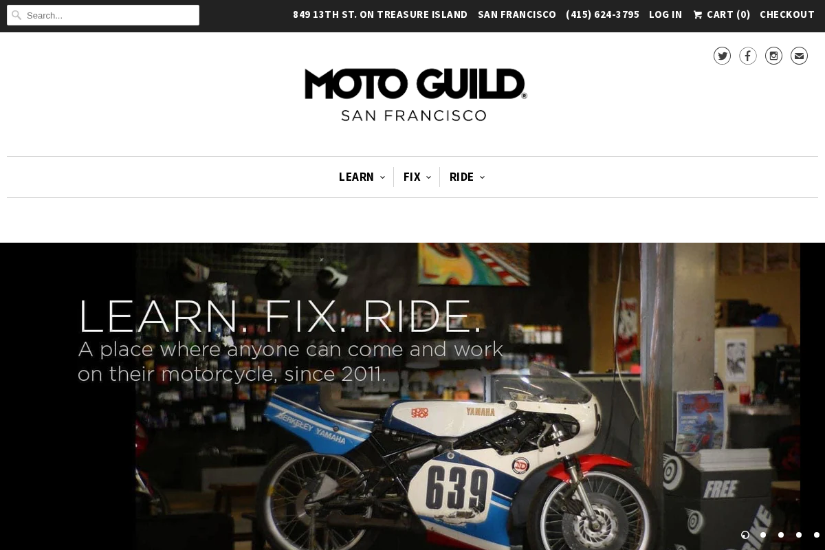 Moto Guild homepage screenshot