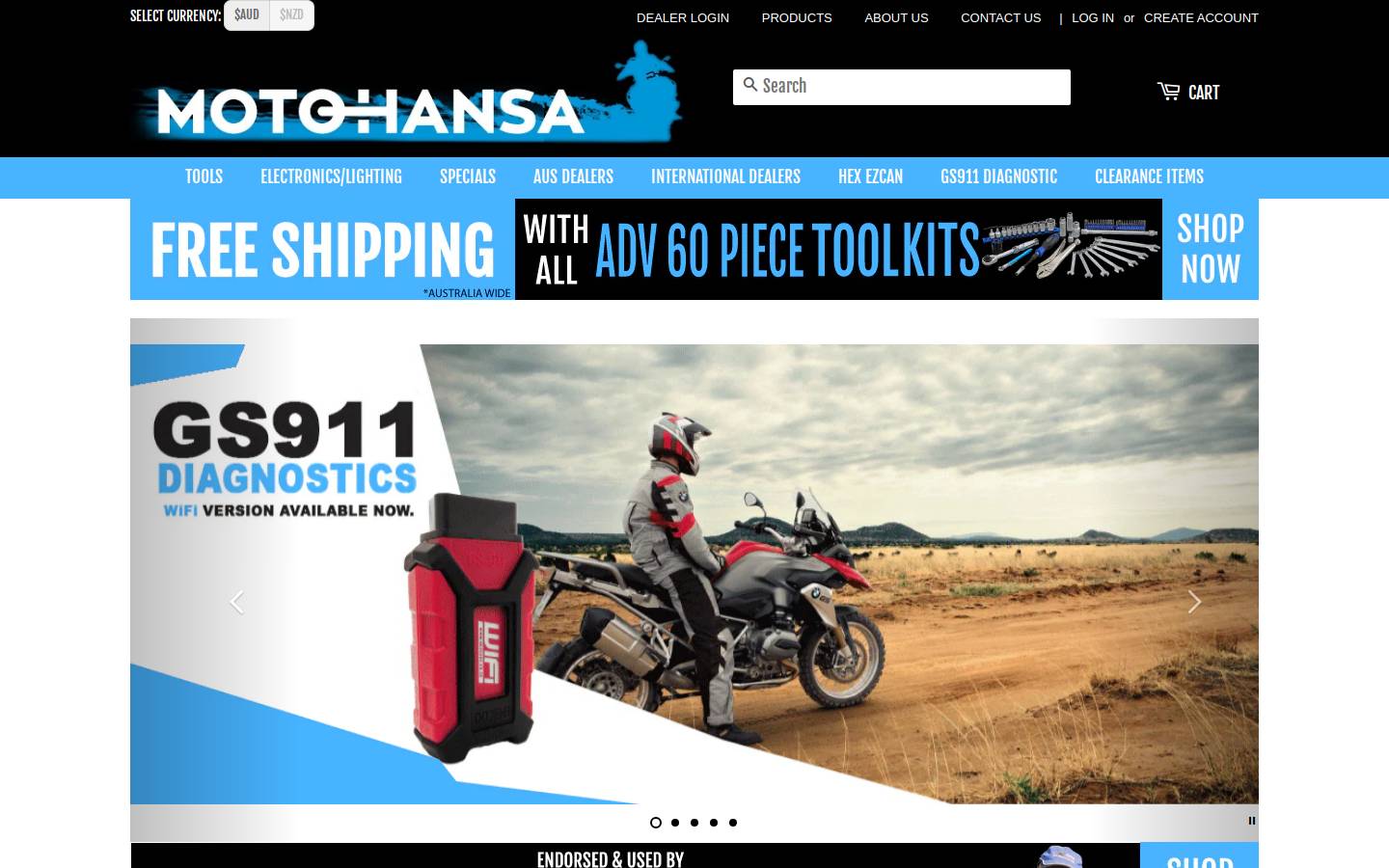 Motohansa homepage screenshot