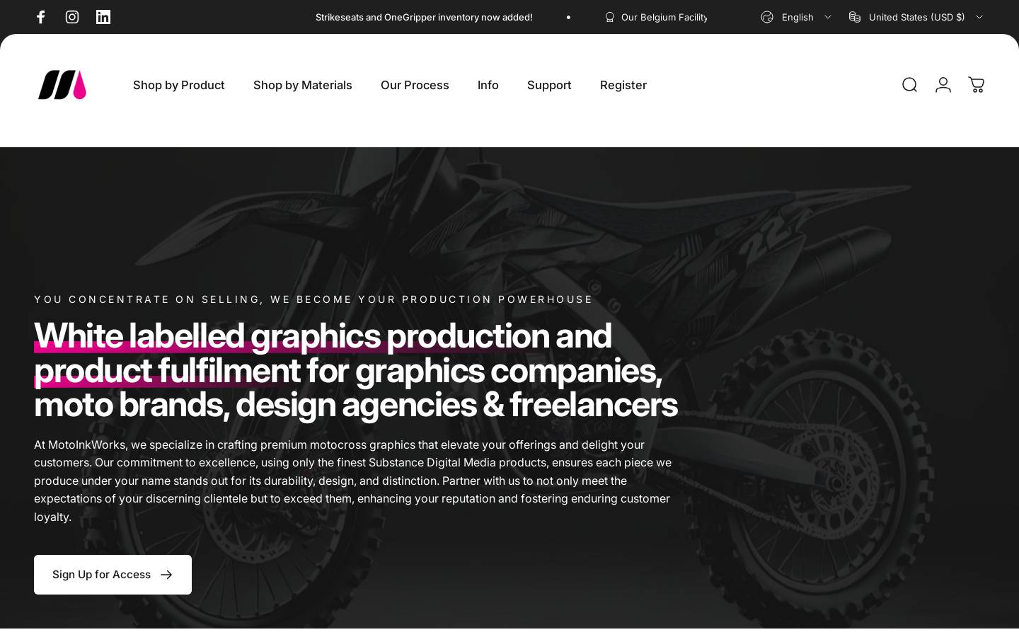 motoinkworks.com homepage screenshot