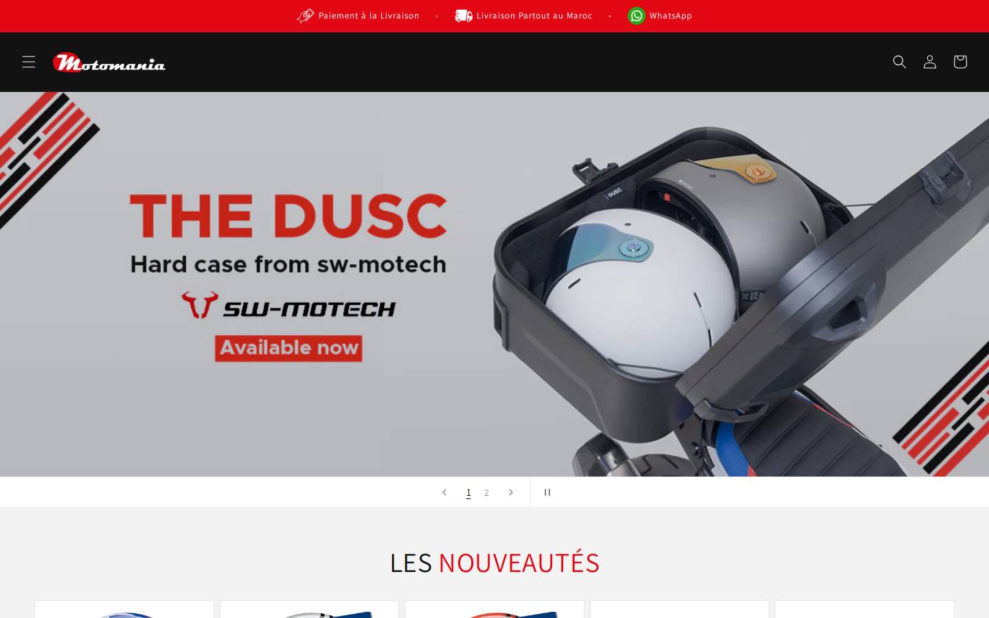 motomania.ma homepage screenshot