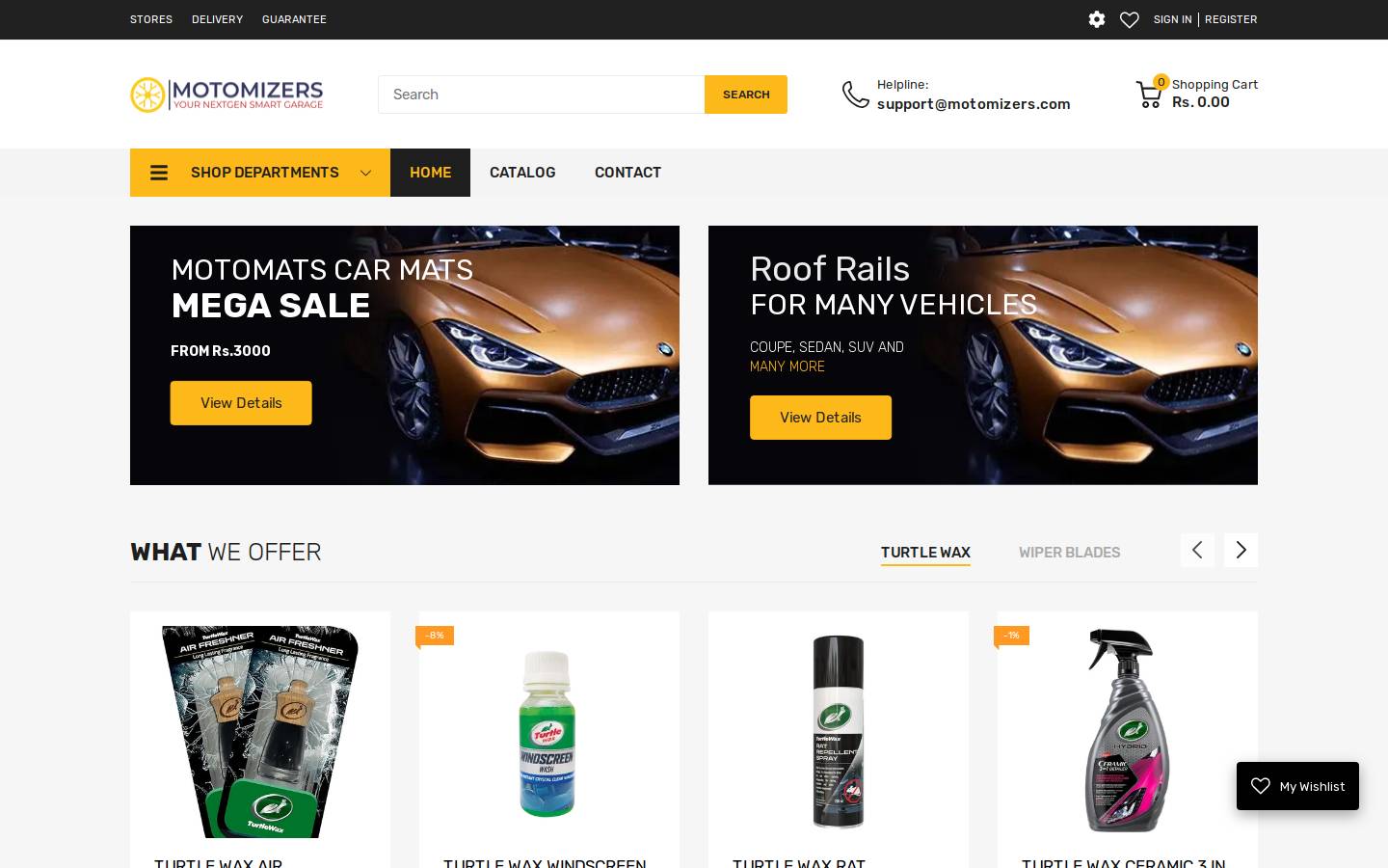 motomizers.com homepage screenshot
