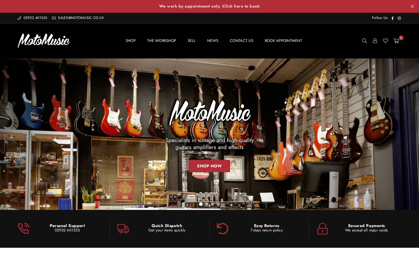 motomusic.co homepage screenshot