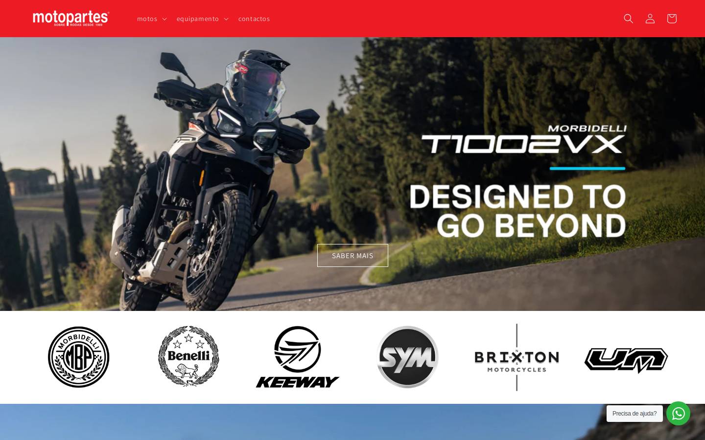 motopartes.pt homepage screenshot