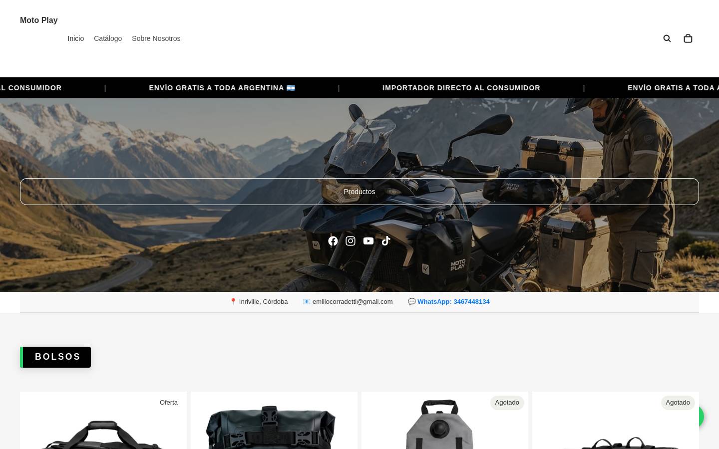 motoplayaccesorios.com homepage screenshot