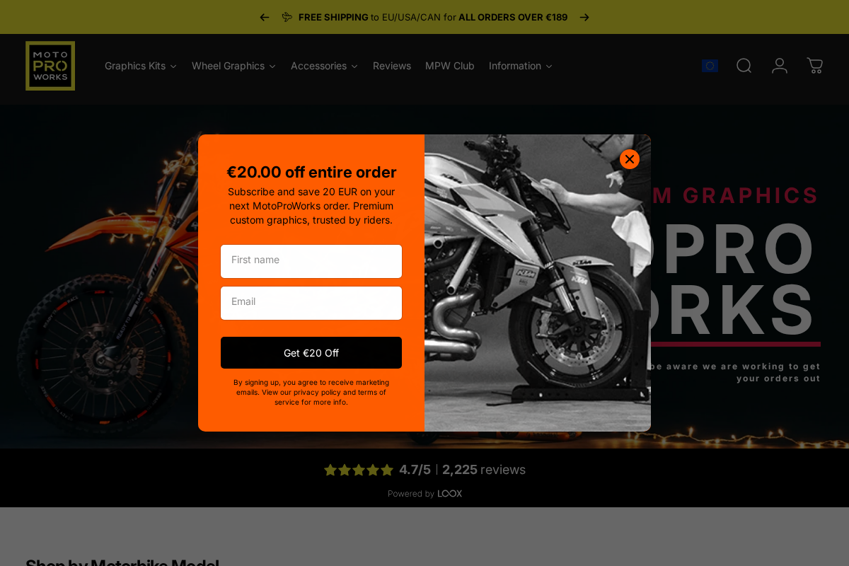 MotoProWorks homepage screenshot