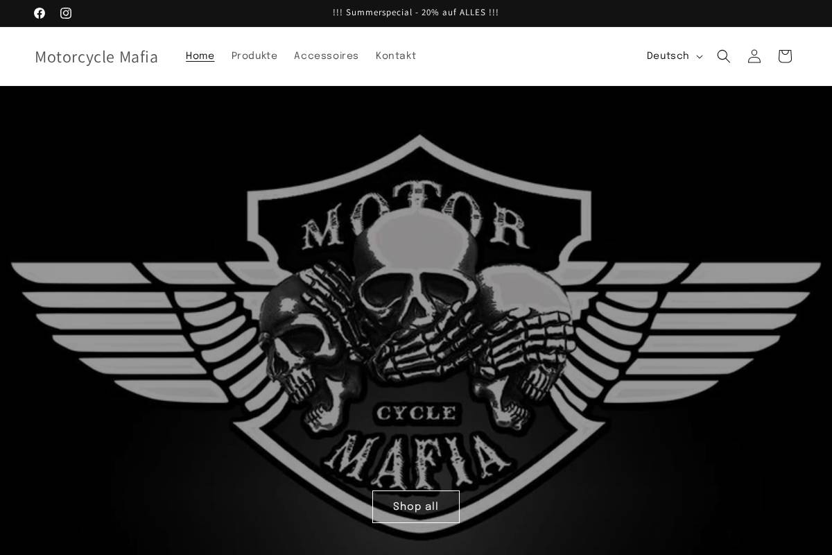 motorcycle-mafia.com homepage screenshot