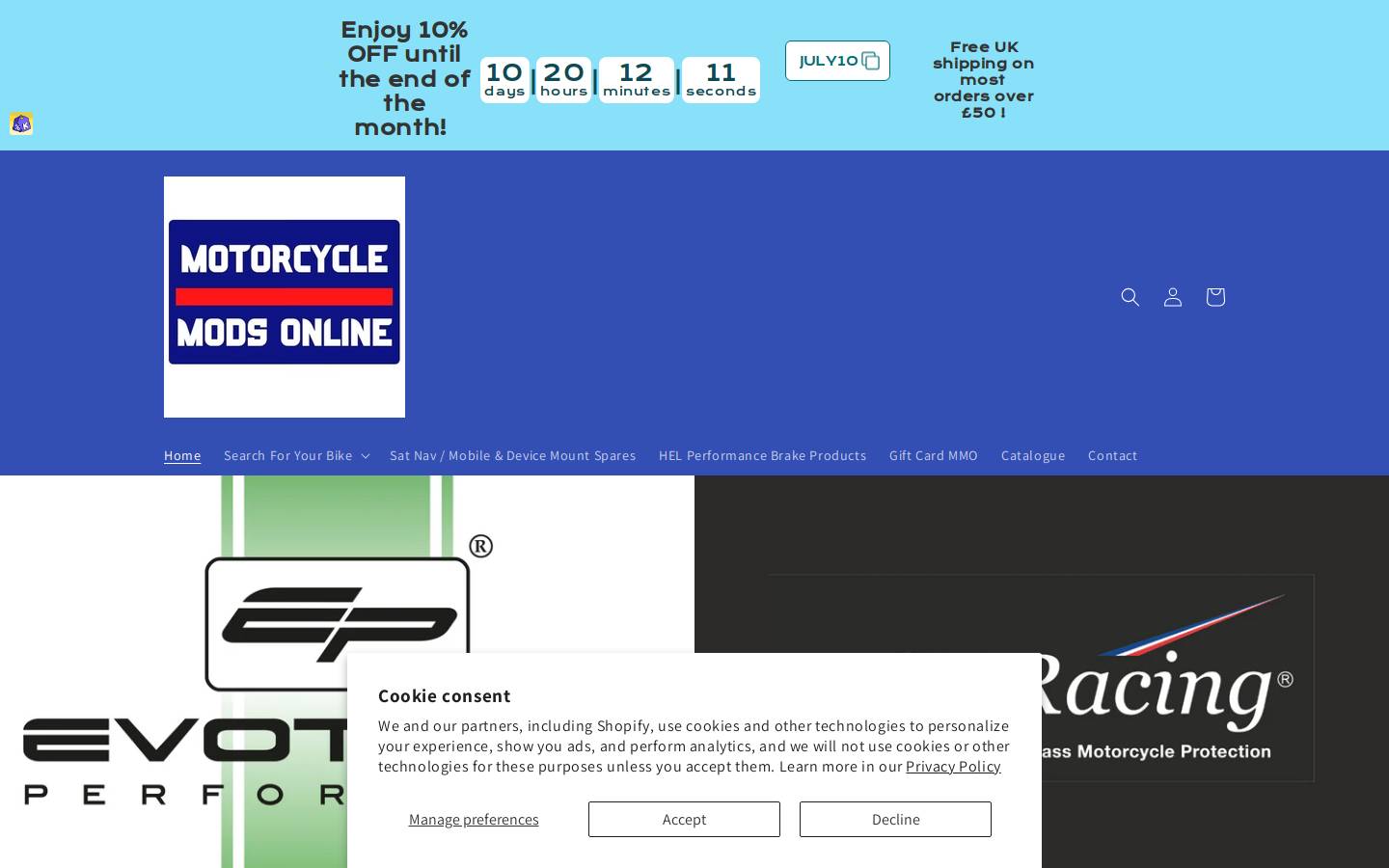 motorcyclemodsonline.com homepage screenshot