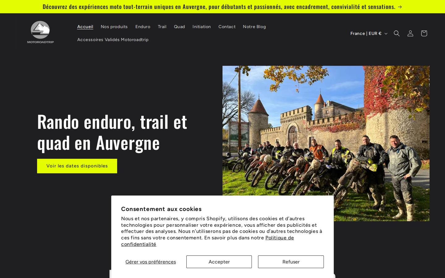 motoroadtrip.fr homepage screenshot