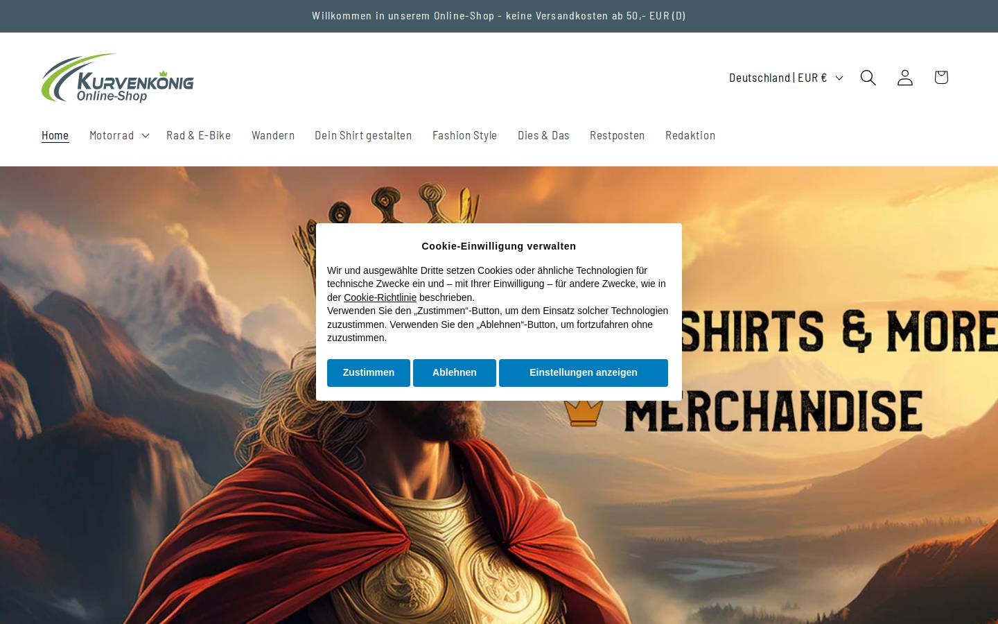 motorradfreizeit.shop homepage screenshot