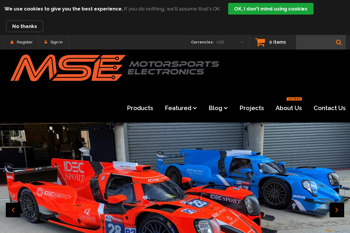 Motorsports Electronics homepage screenshot