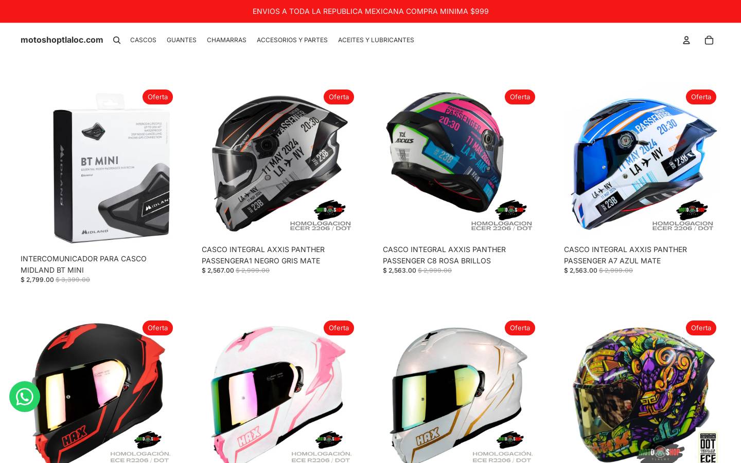 motoshoptlaloc.com homepage screenshot