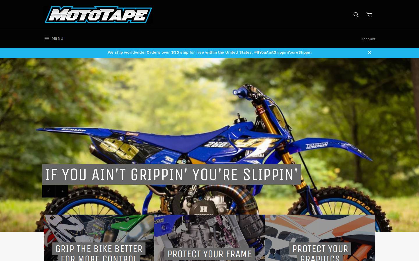 mototape.com homepage screenshot