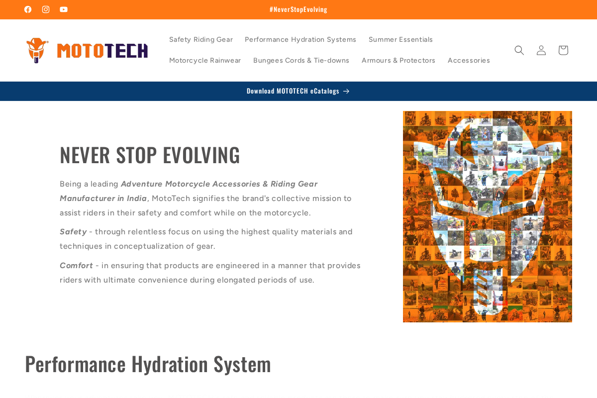 MOTOTECH Gear homepage screenshot