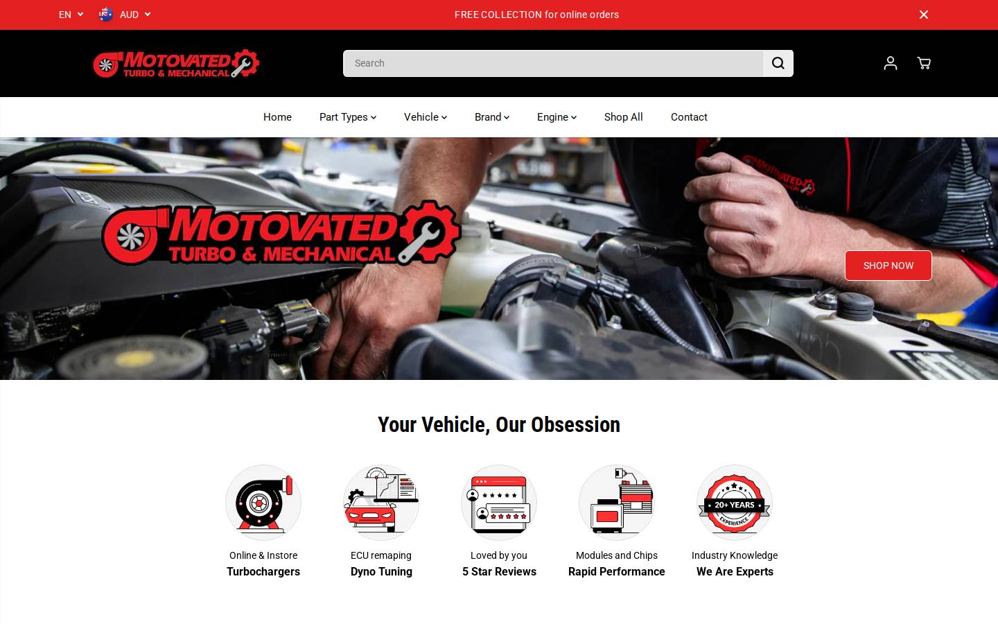 motovated.com.au homepage screenshot