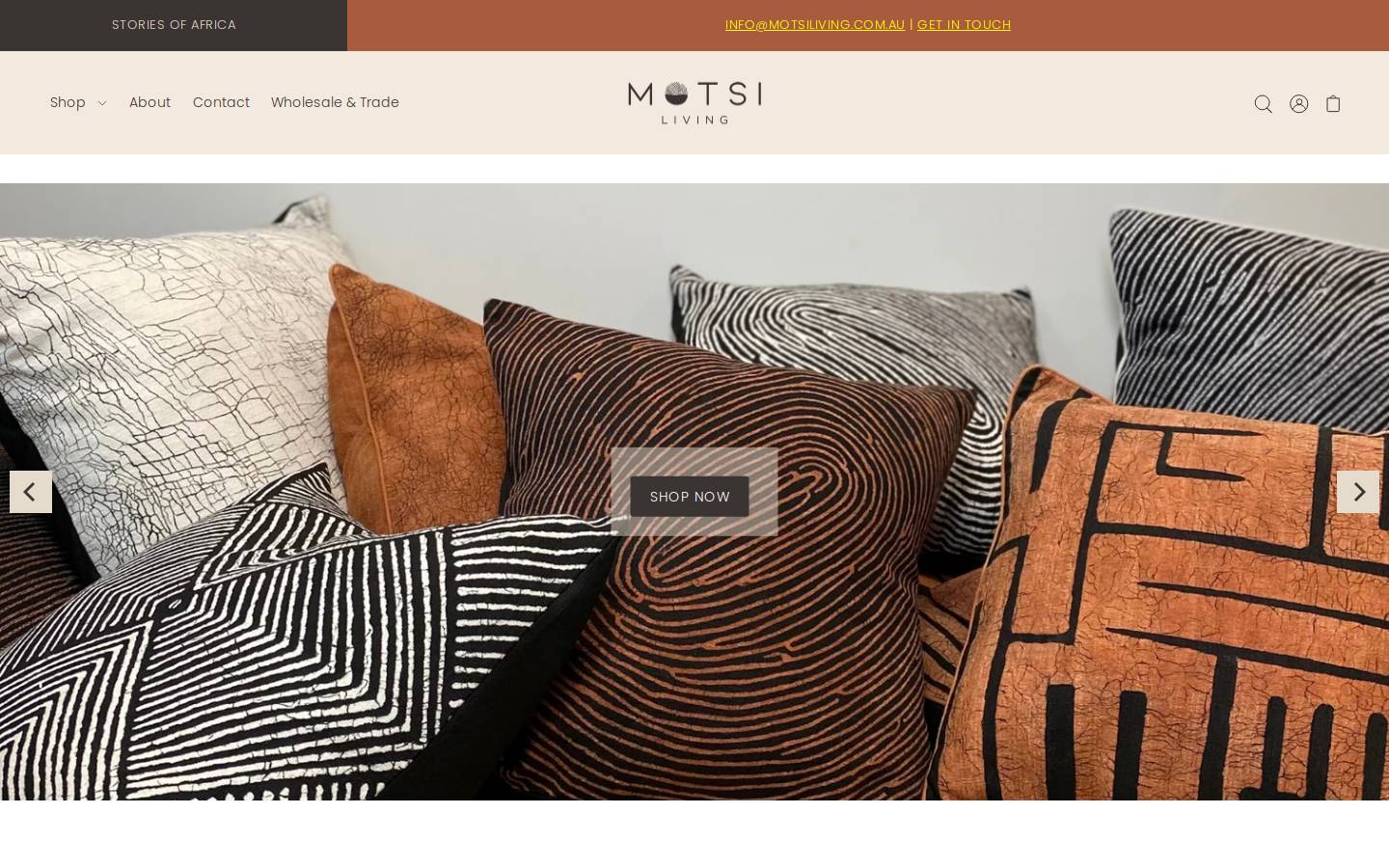 motsiliving.com homepage screenshot