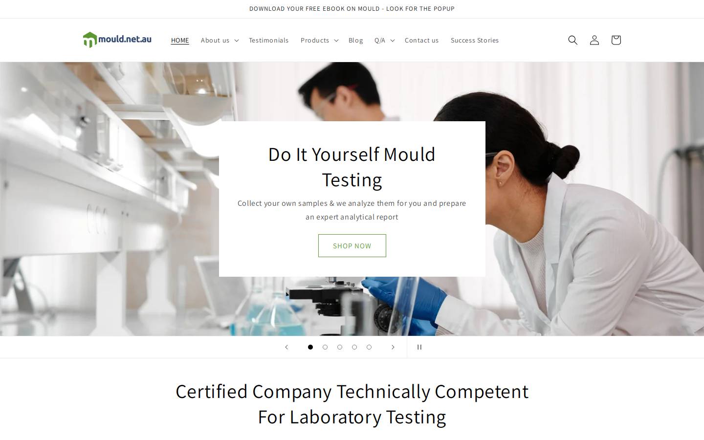 mould.net.au homepage screenshot