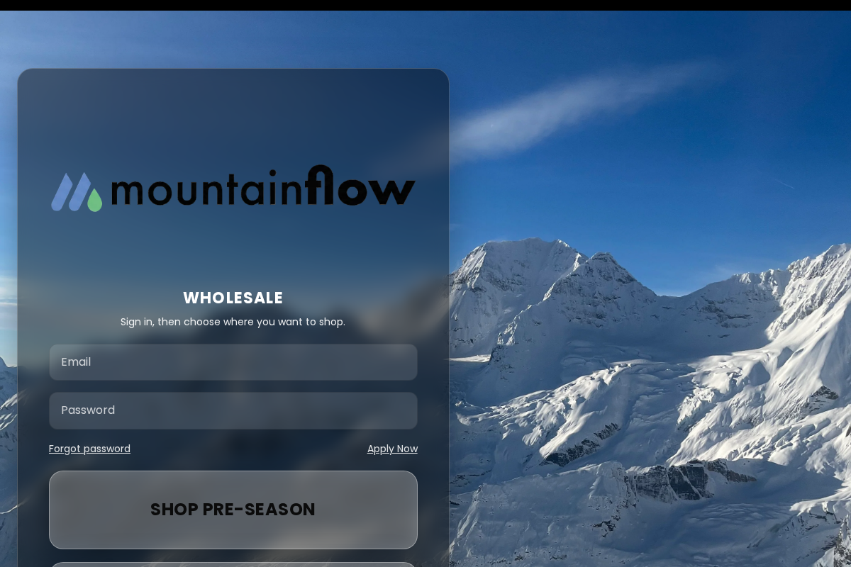 mountainflow-wholesale.com homepage screenshot