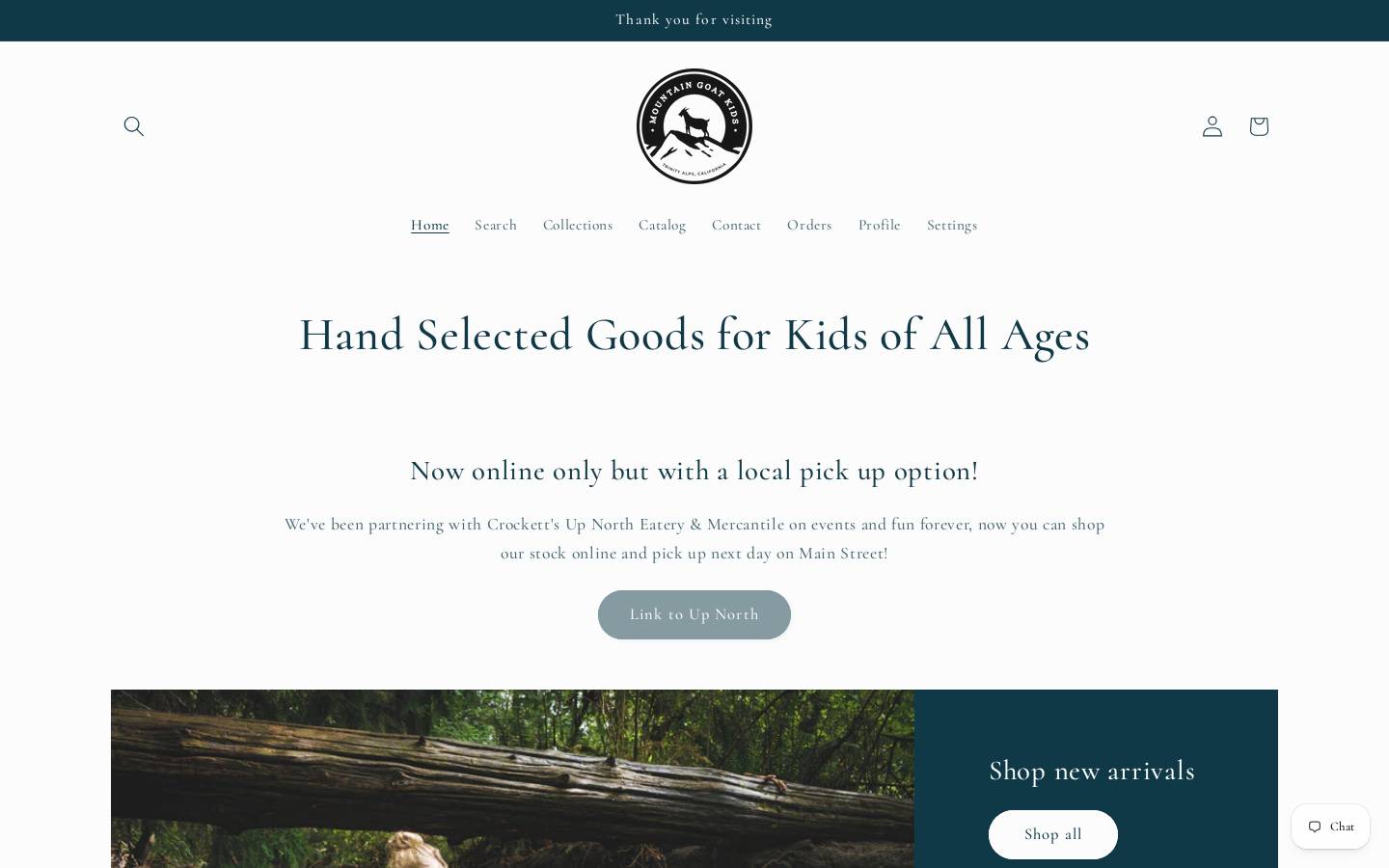 mountaingoatkids.com homepage screenshot