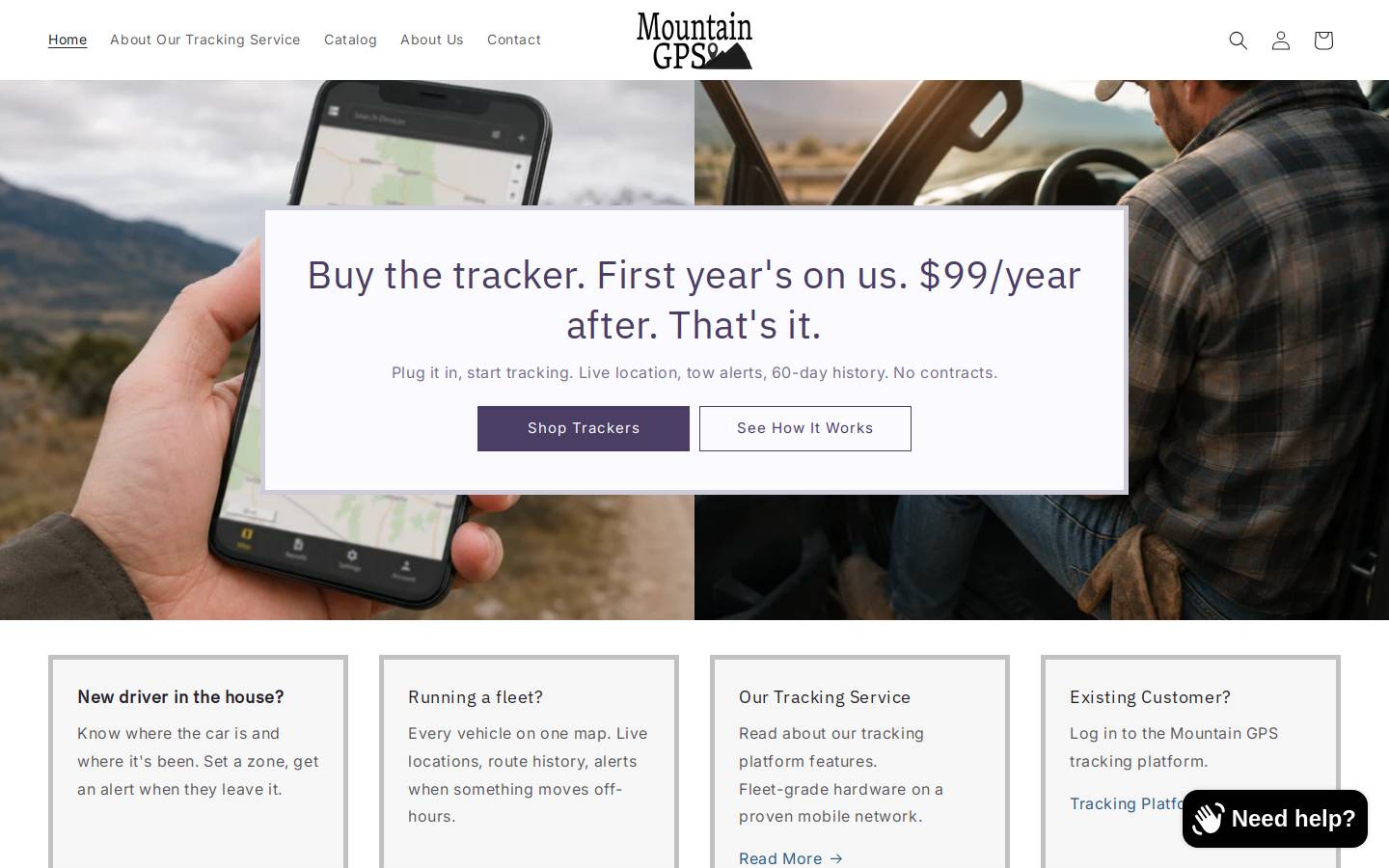 mountaingps.com homepage screenshot
