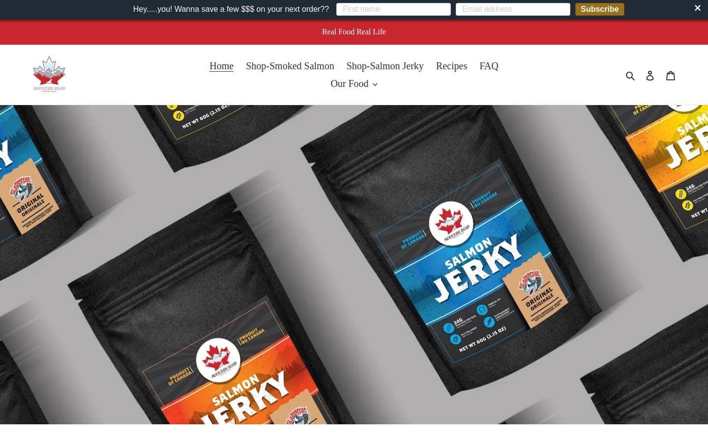 mountainroadfoods.com homepage screenshot