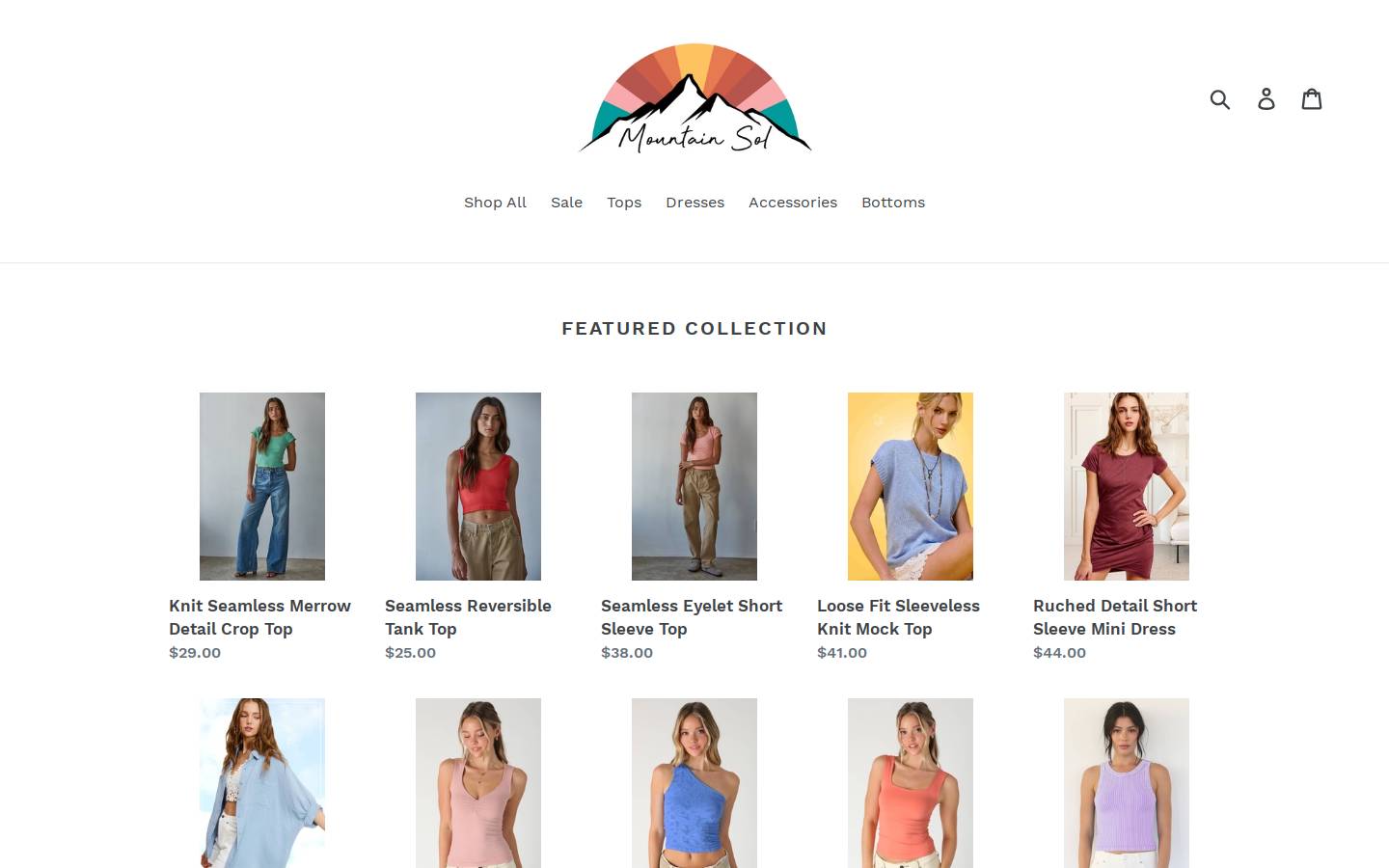 mountainsolshop.com homepage screenshot