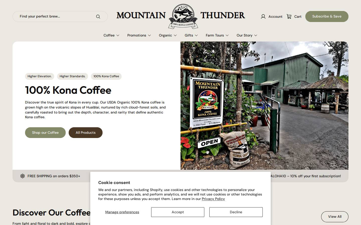 Mountainthunder homepage screenshot