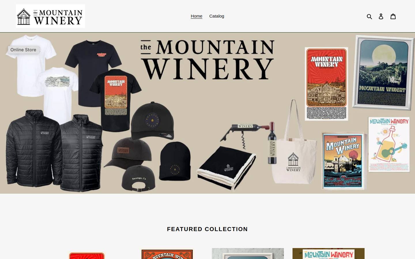 mountainwinerystore.com homepage screenshot