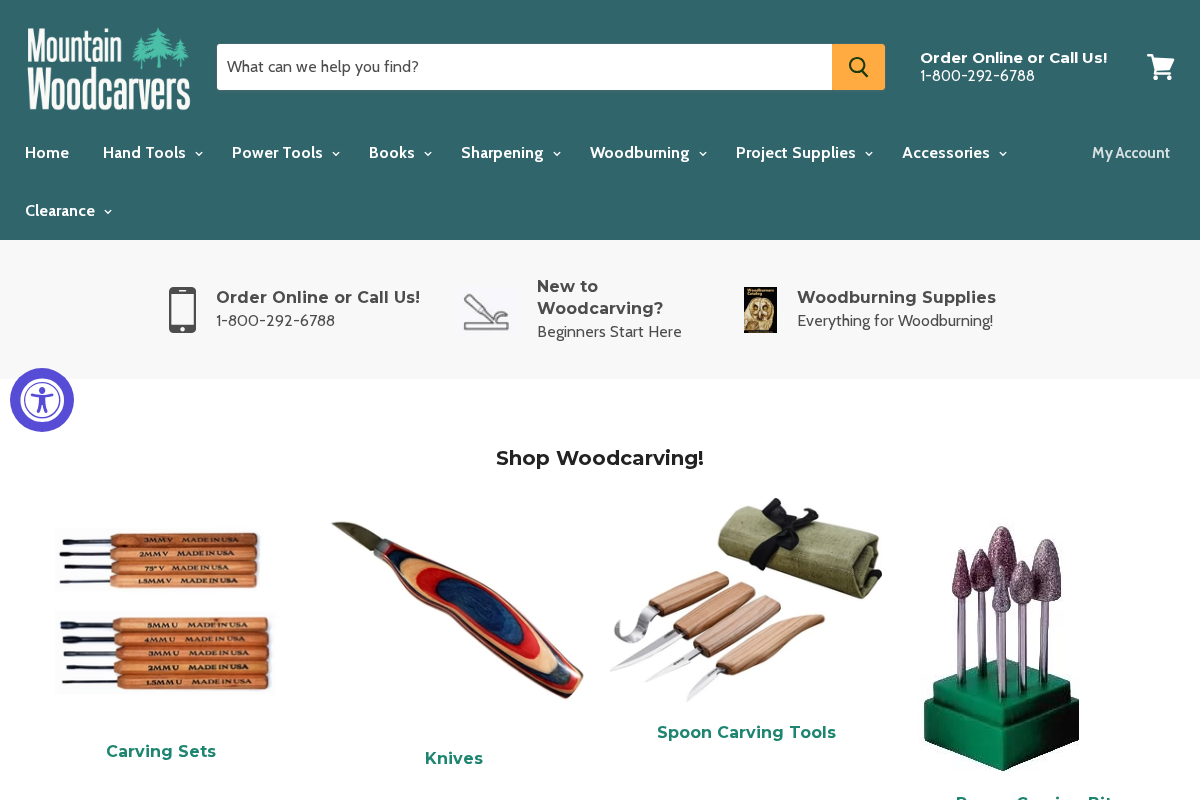 Mountain Woodcarvers homepage screenshot