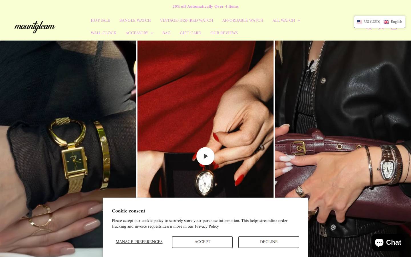 Mountgleam homepage screenshot