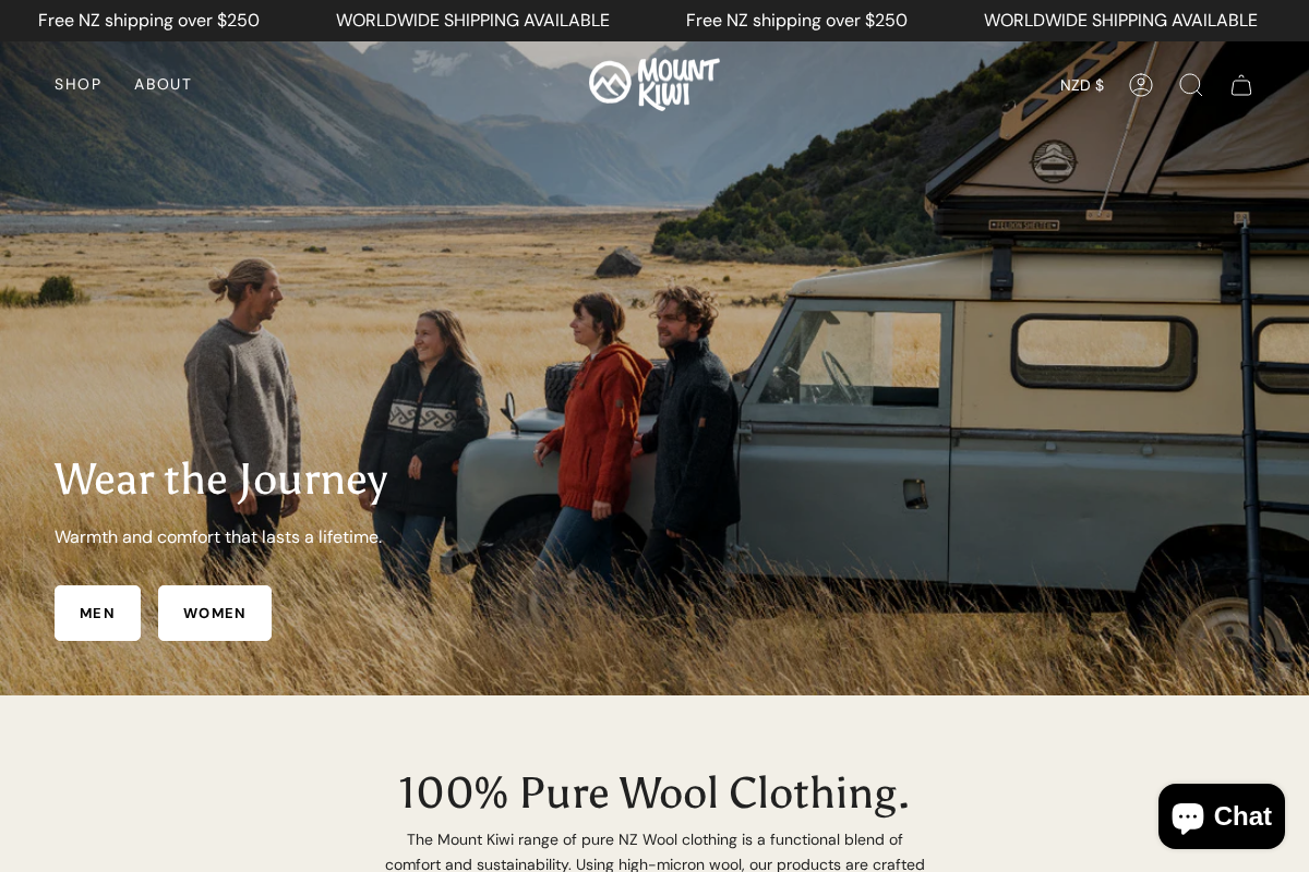 mountkiwi.co.nz homepage screenshot