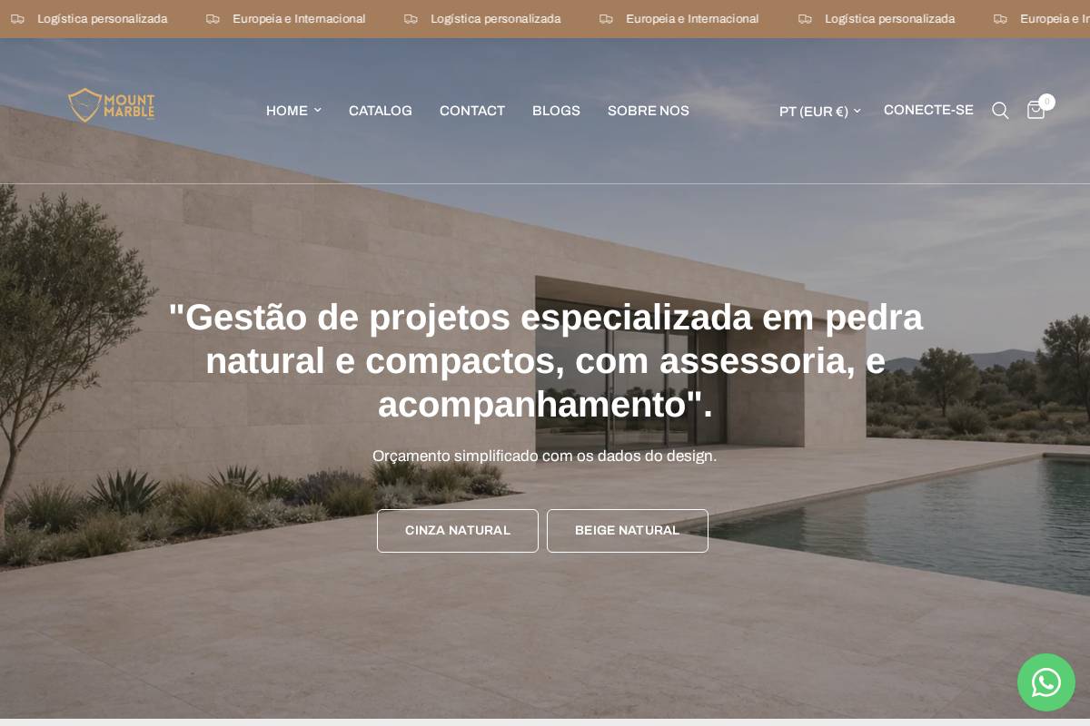 mountmarble.com homepage screenshot