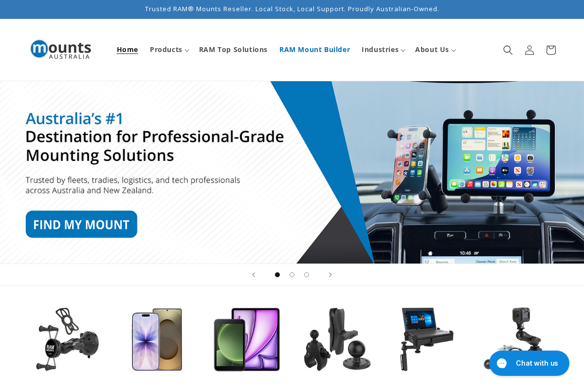 Mounts Australia homepage screenshot