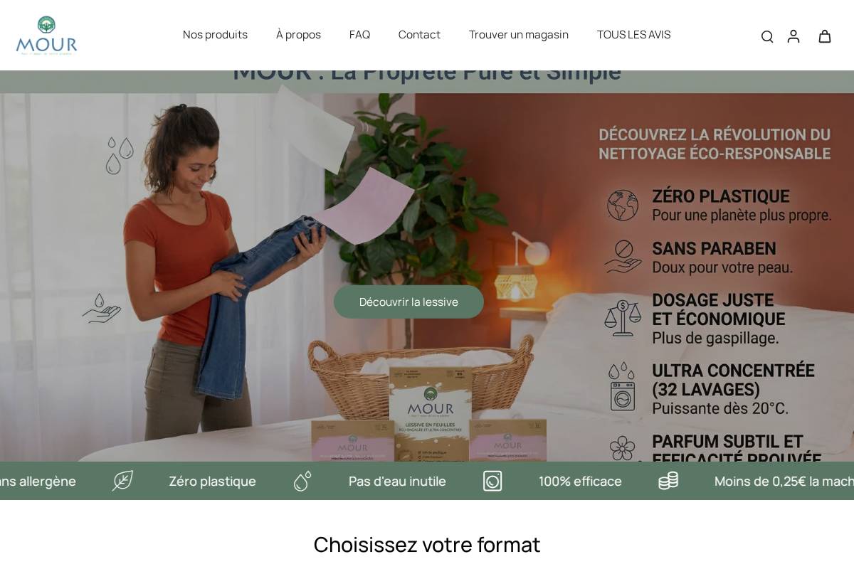 MOUR homepage screenshot