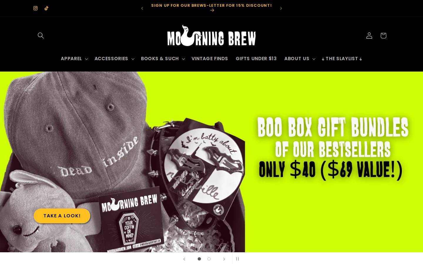 mourningbrew.com homepage screenshot