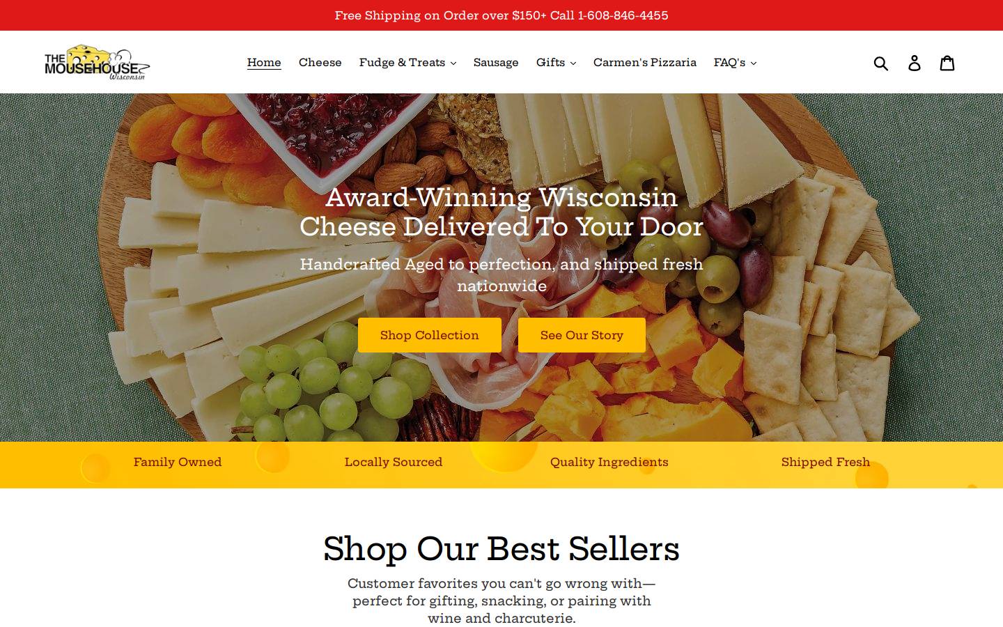 Mousehouse Cheesehaus homepage screenshot