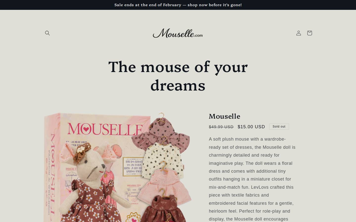 mouselle.com homepage screenshot