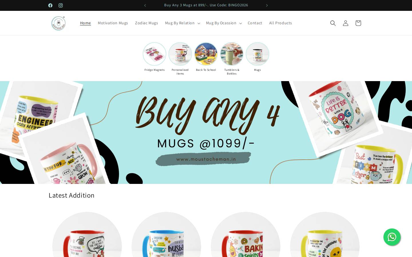 moustacheman.in homepage screenshot