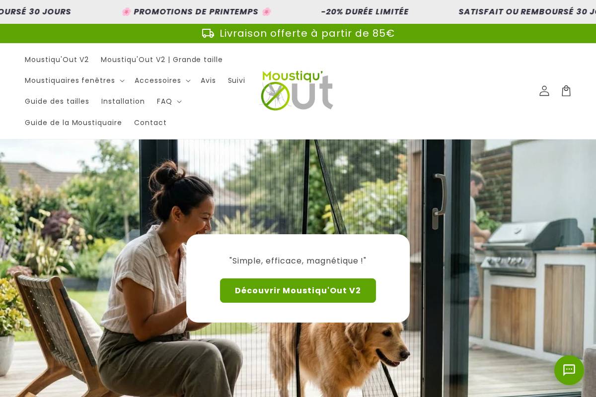 Moustiquout homepage screenshot