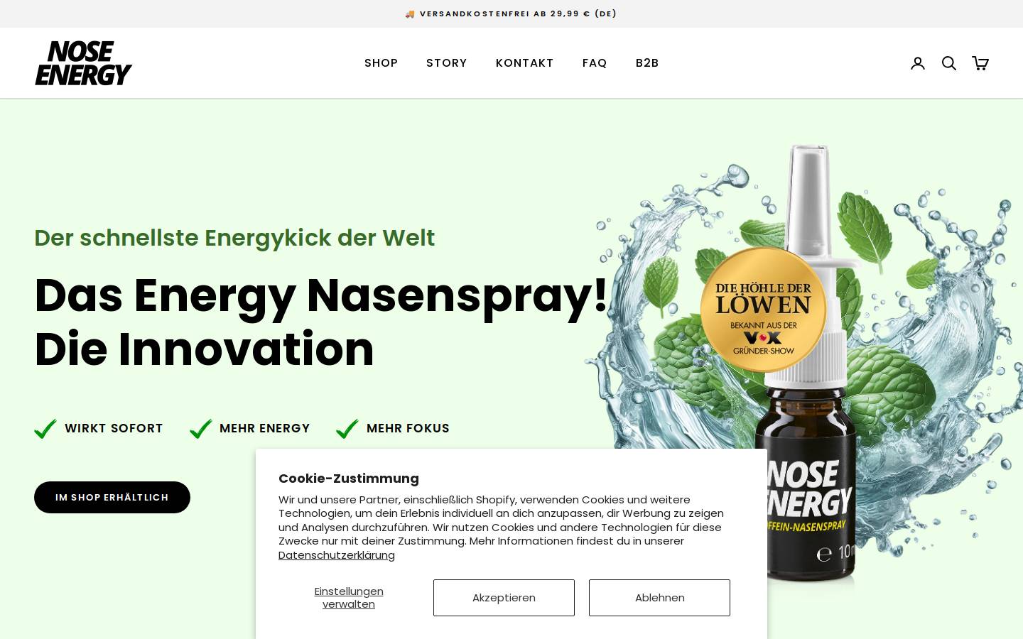 mouthenergy.com homepage screenshot