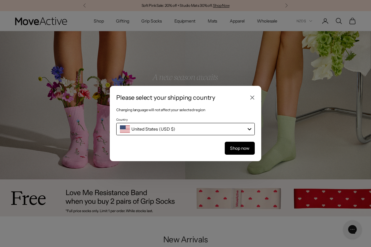 MoveActive homepage screenshot