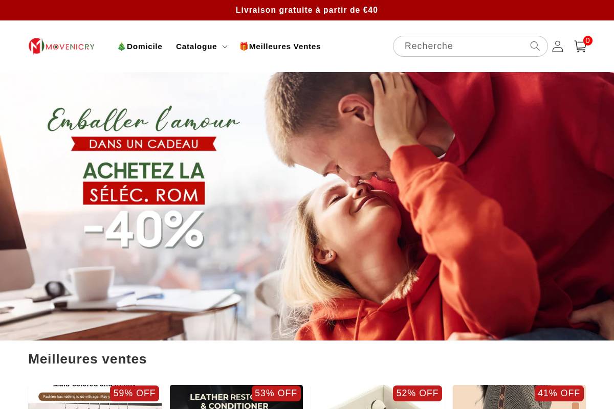 Movenicry homepage screenshot