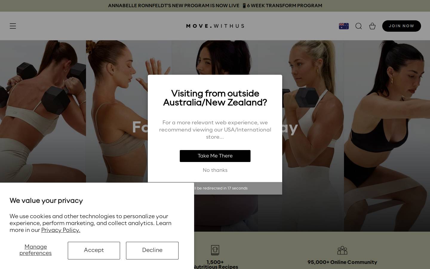 movewithus.com.au homepage screenshot