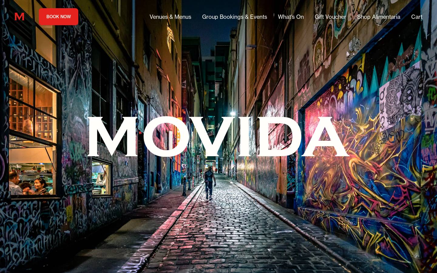 MoVida homepage screenshot