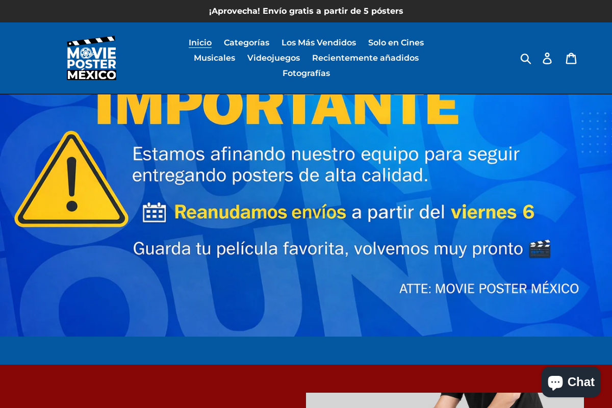 Movie Poster Mexico homepage screenshot