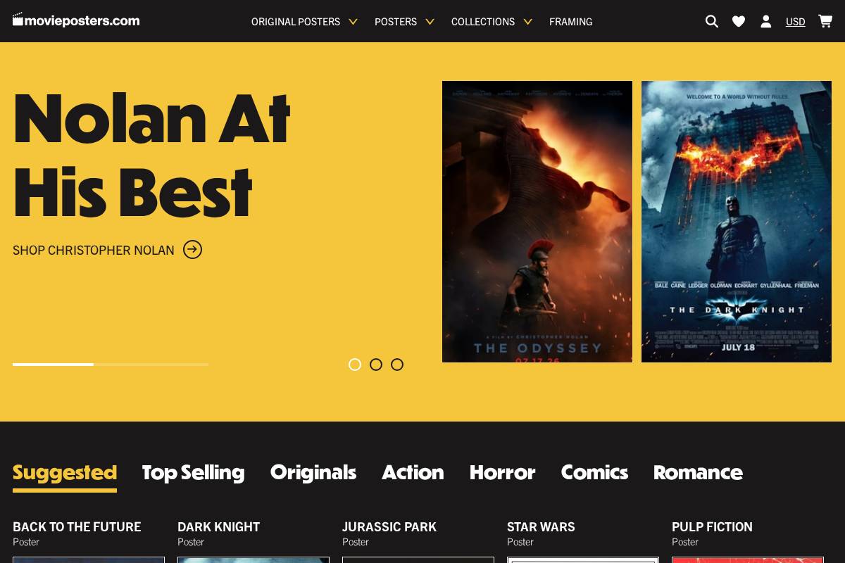 MoviePoster.com homepage screenshot